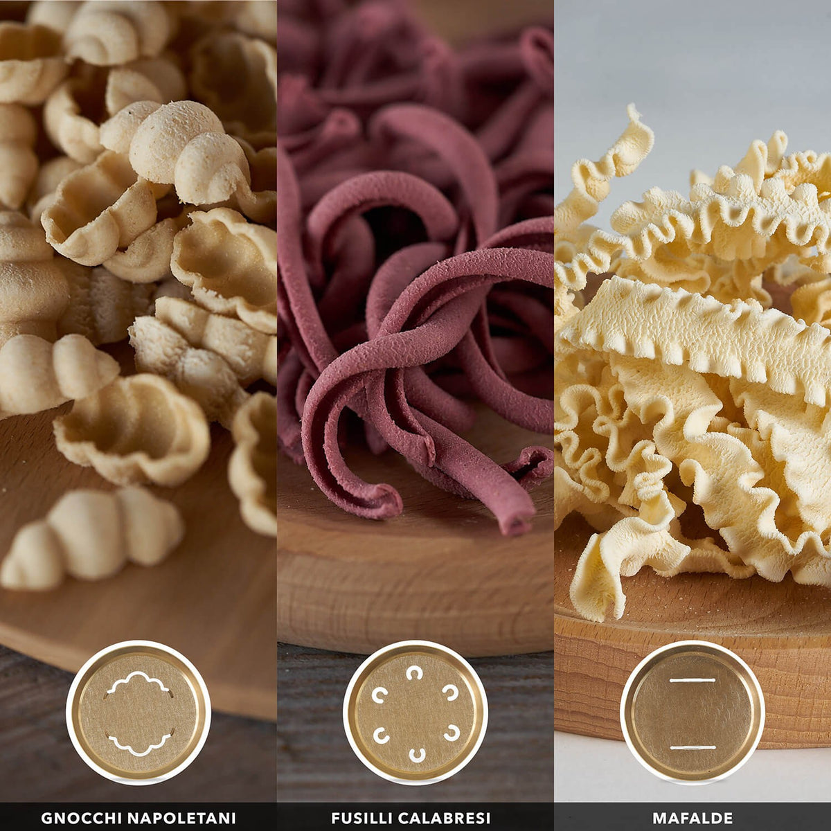 Macchina per la pasta PASTAIO Premium 3 trafile in bronzo calasse.comaly