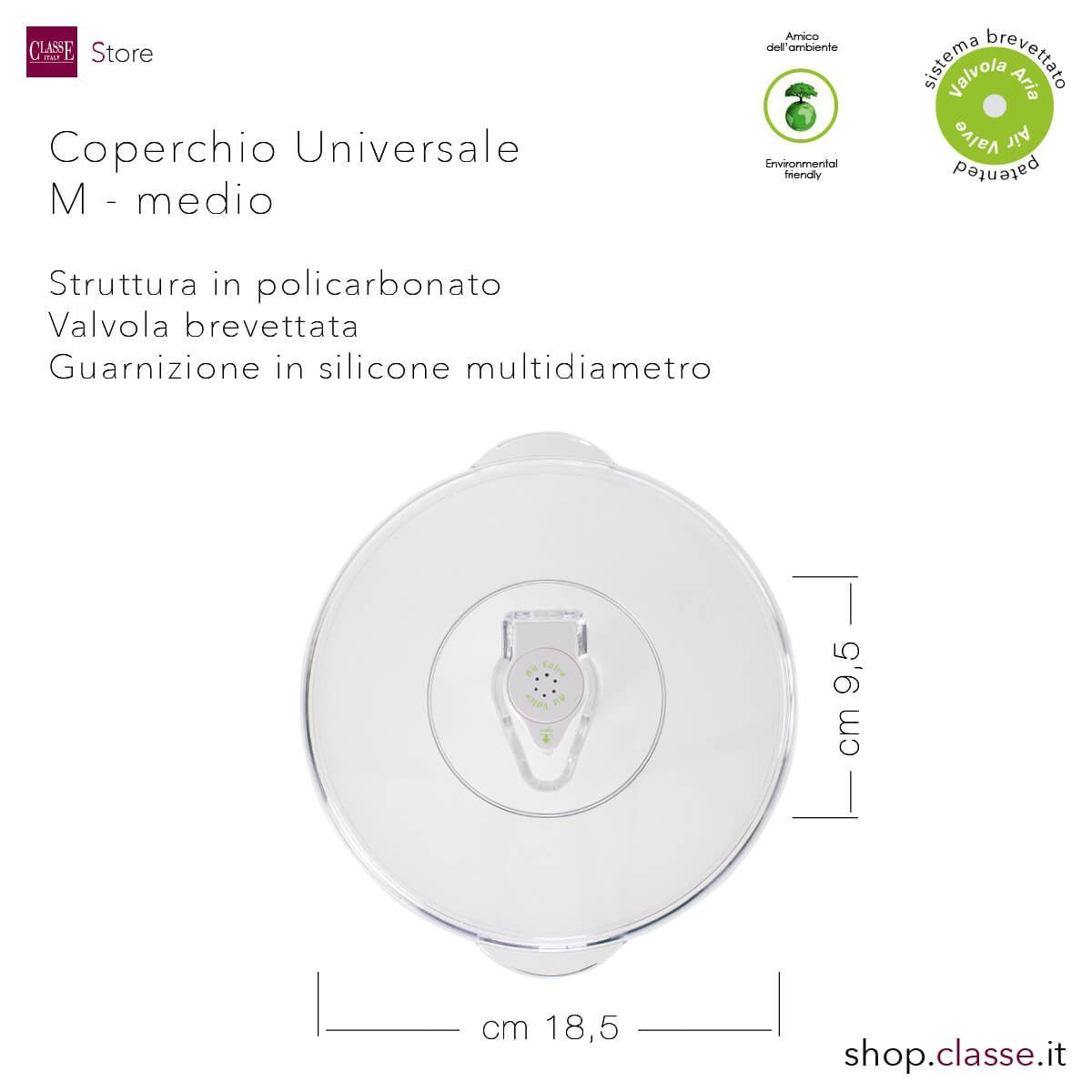 Coperchio Universale per Sottovuoto misura Media - M
