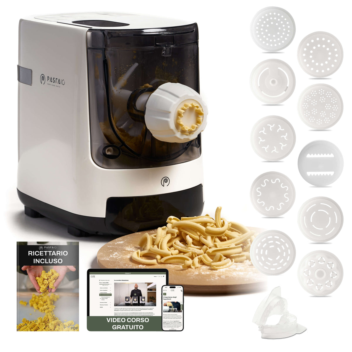 Macchina per la Pasta 11 Trafile | PASTAIO Bronze Pasta Maker calasse.comaly