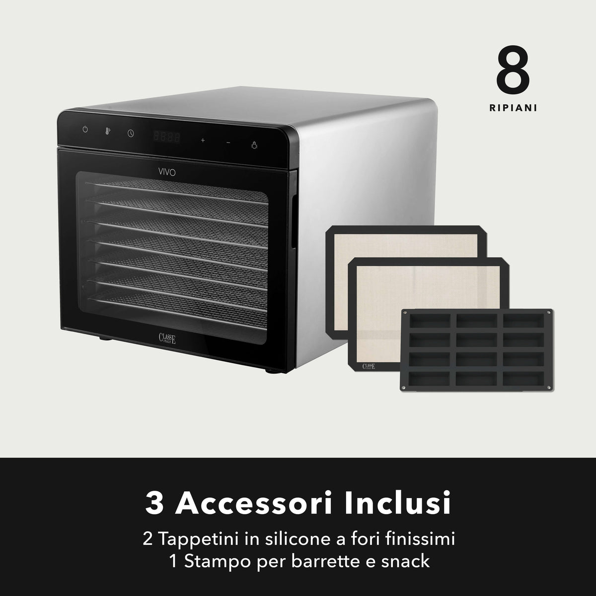 Essiccatore per alimenti Orizzontale 8 piani in acciaio calasse.comaly accessori inclusi
